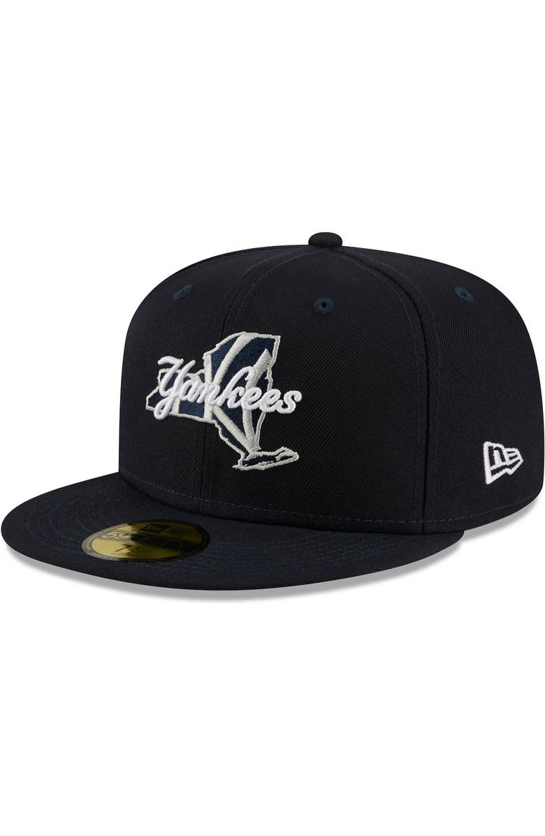 New Era Men's New Era Navy New York Yankees Local II 59FIFTY Fitted Hat, Alternate, color, 