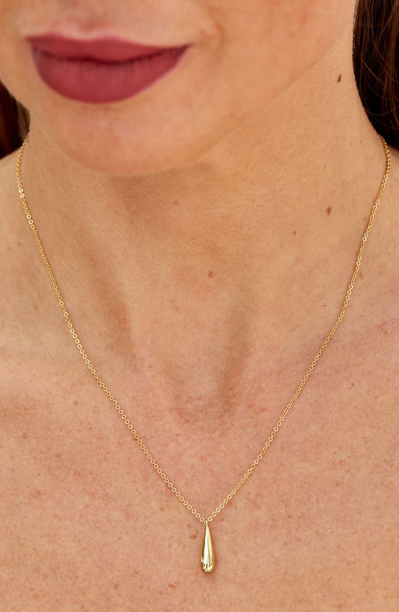 SAVVY CIE JEWELS Teardrop Pendant Necklace, Alternate, color, Yellow