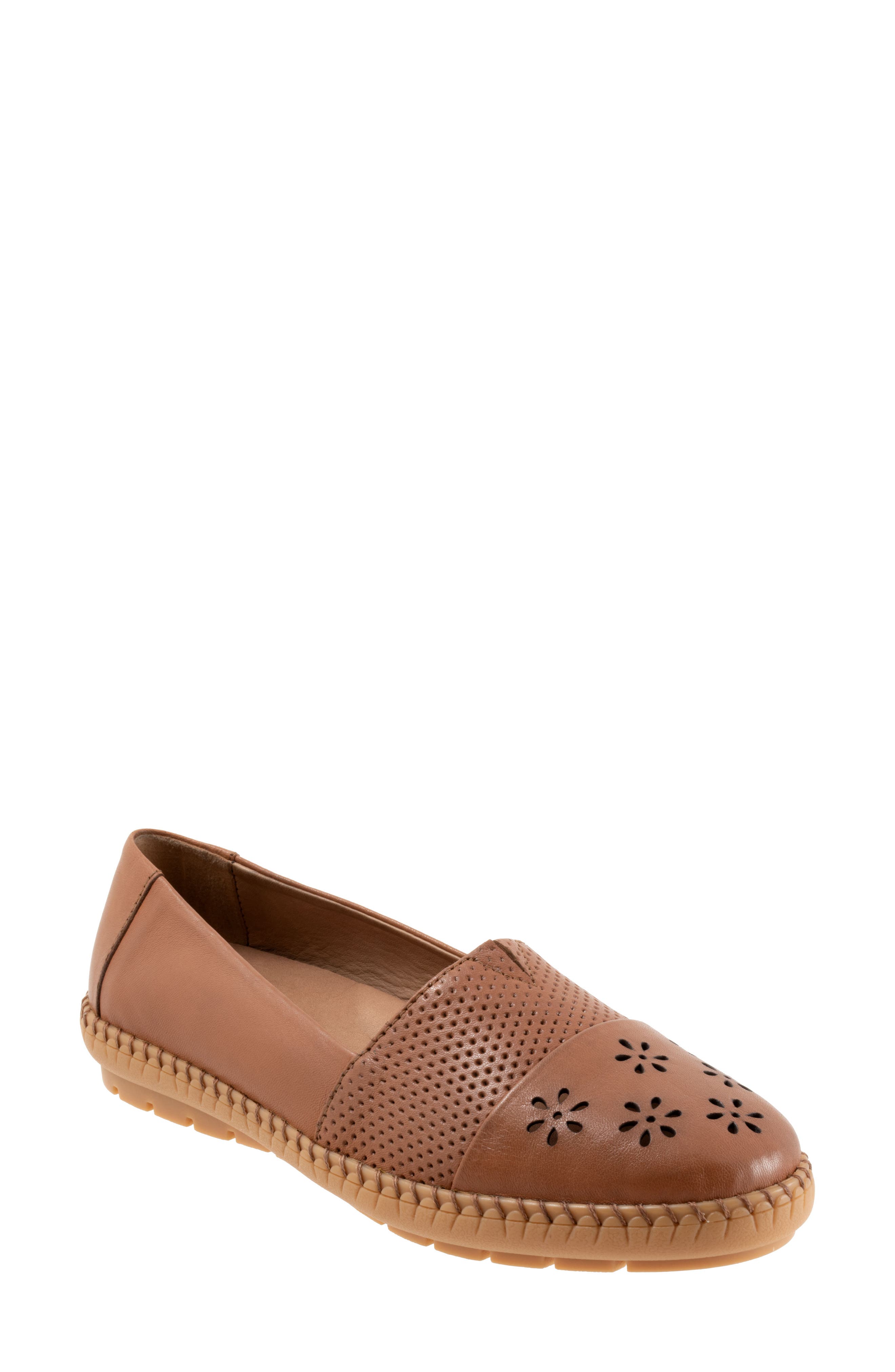 Ruby Perforated Loafer, Main, color, LUGGAGE