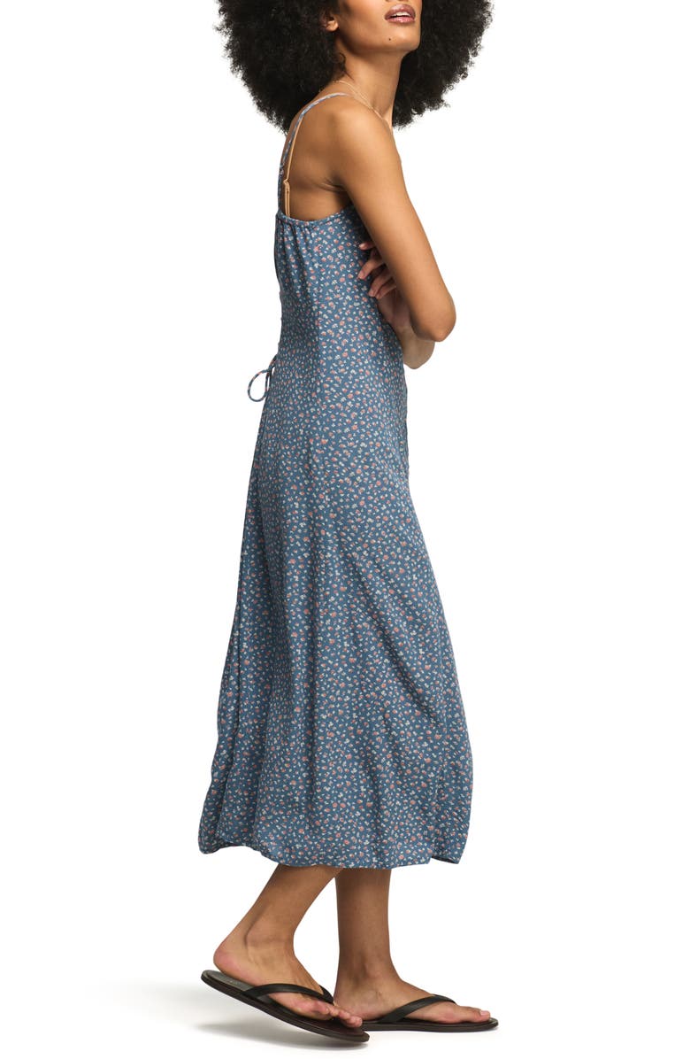 Lucky Brand Conversational Simone Floral Print Slipdress, Alternate, color, Blue Ditsy