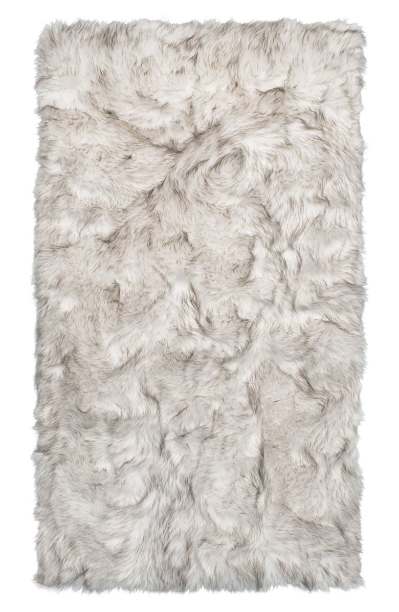 LUXE Hudson Faux Fur Rectangular Rug, Main, color, 