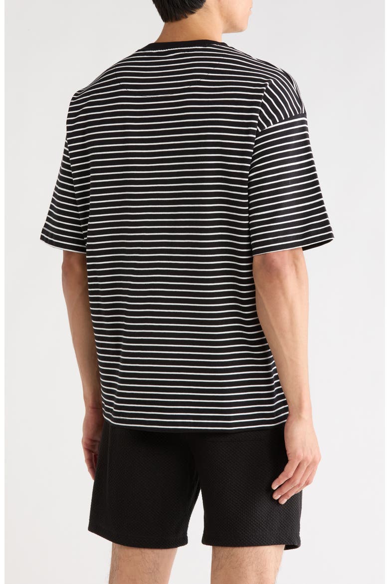 Horizontal Stripe T-Shirt, Alternate, color, BLACK