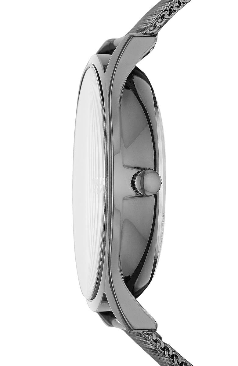 Skagen Holst Skeletal Automatic Mesh Strap Watch, 42mm, Alternate, color,