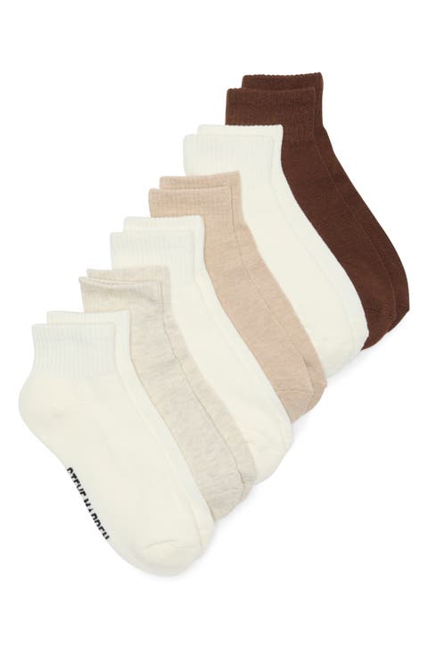 Assorted 6-Pack Quarter Crew Socks