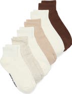 Steve Madden Assorted 6-Pack Quarter Crew Socks