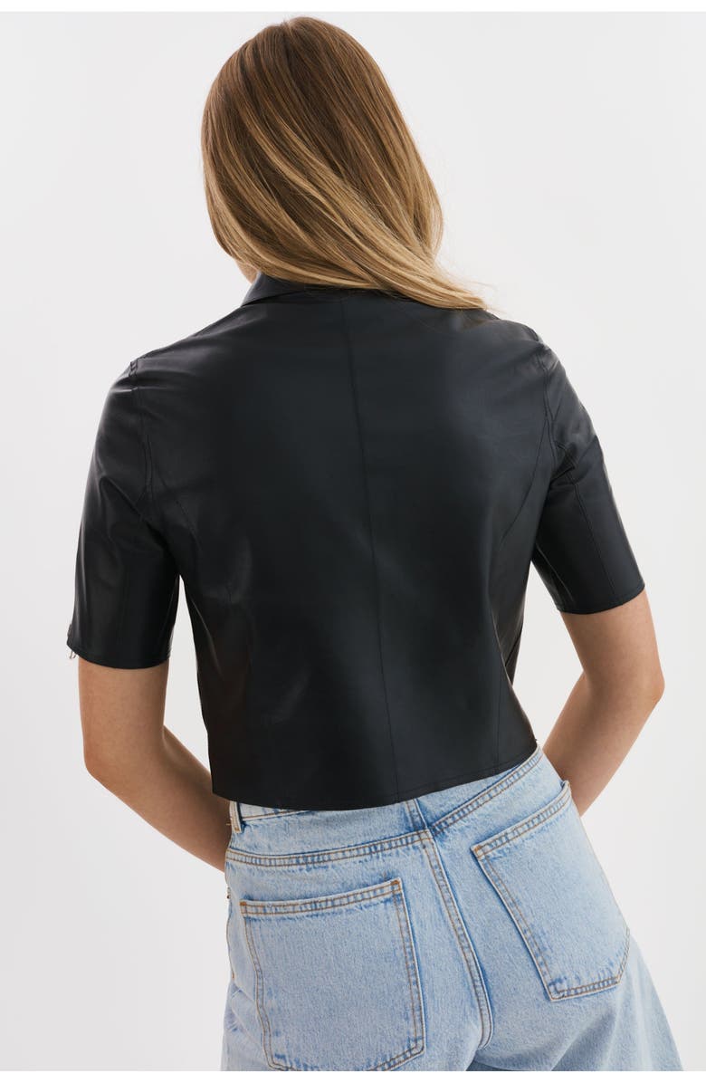 LAMARQUE SEVANA | Reversible Leather Jacket, Alternate, color, Black/Silver