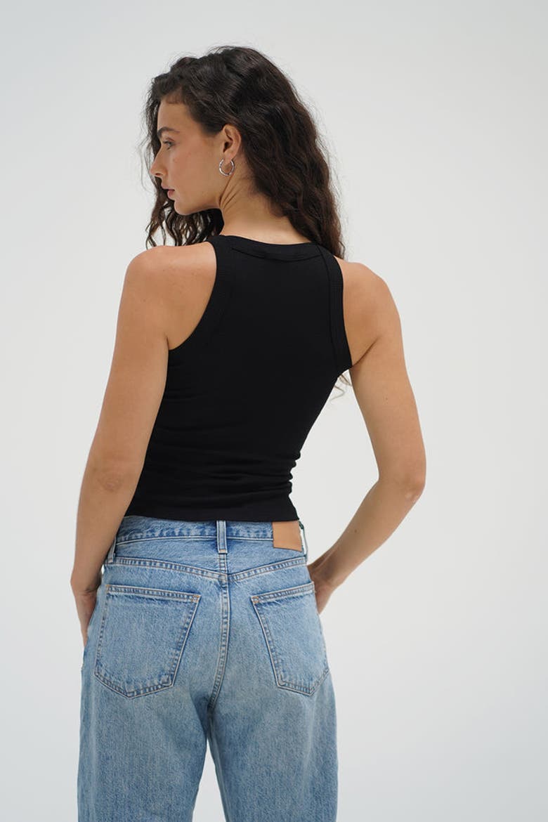 Dylan Ribbed Tank, Alternate, color, Black