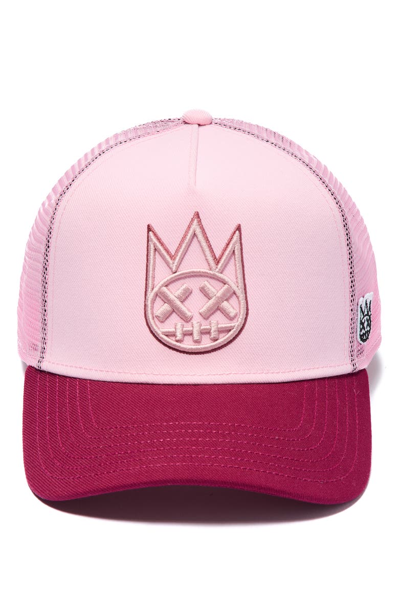 Cult of Individuality Shimuchan Logo Colorblock Trucker Hat, Alternate, color, 