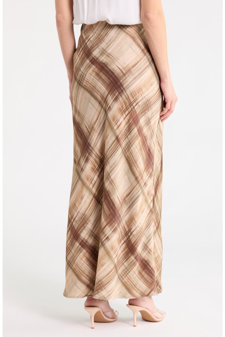 Brushstroke Plaid Maxi Skirt, Alternate, color, BRUSHSTROKE PLAID