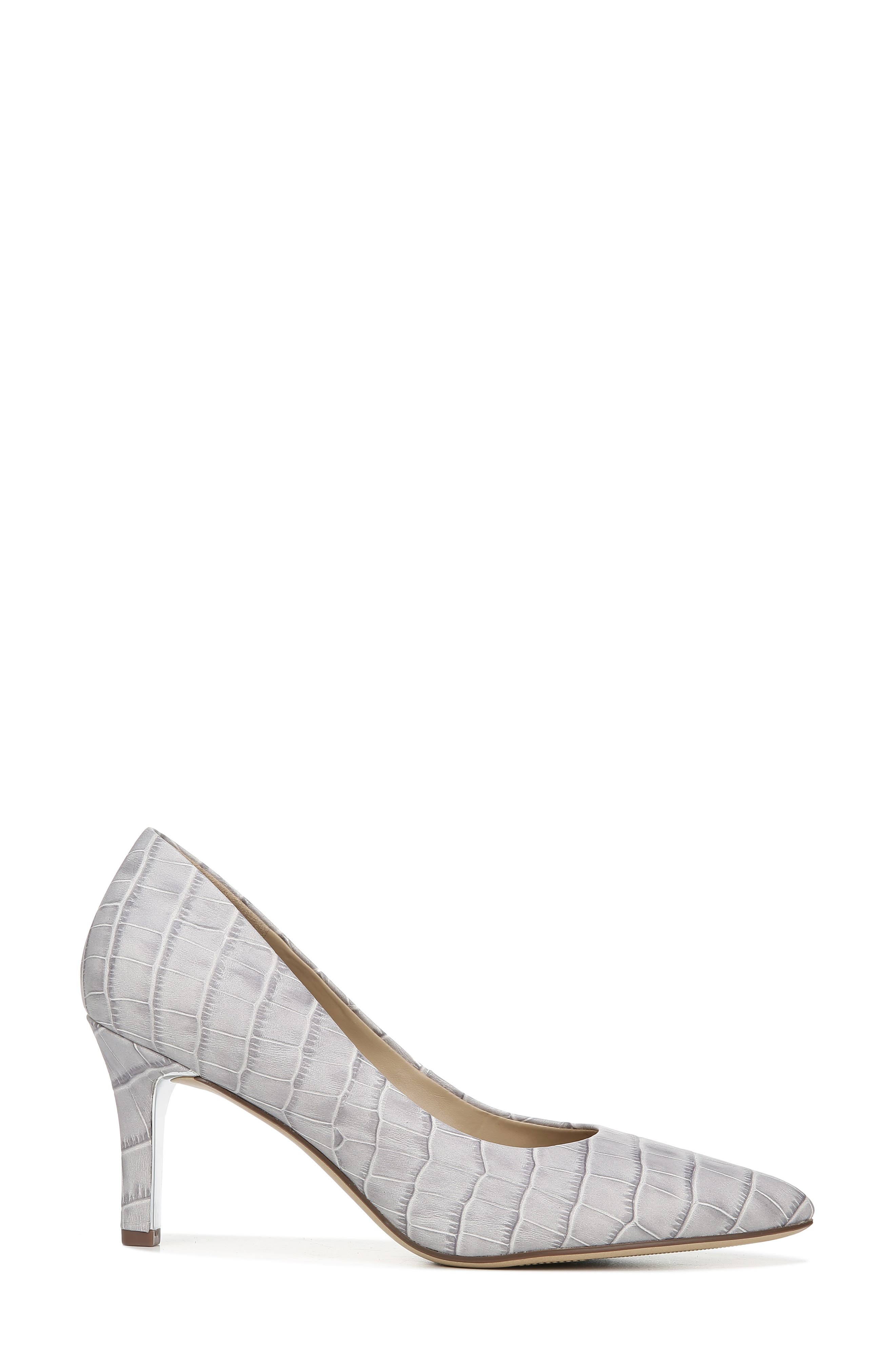 Natalie Pump, Alternate, color, GREY CROC LEATHER