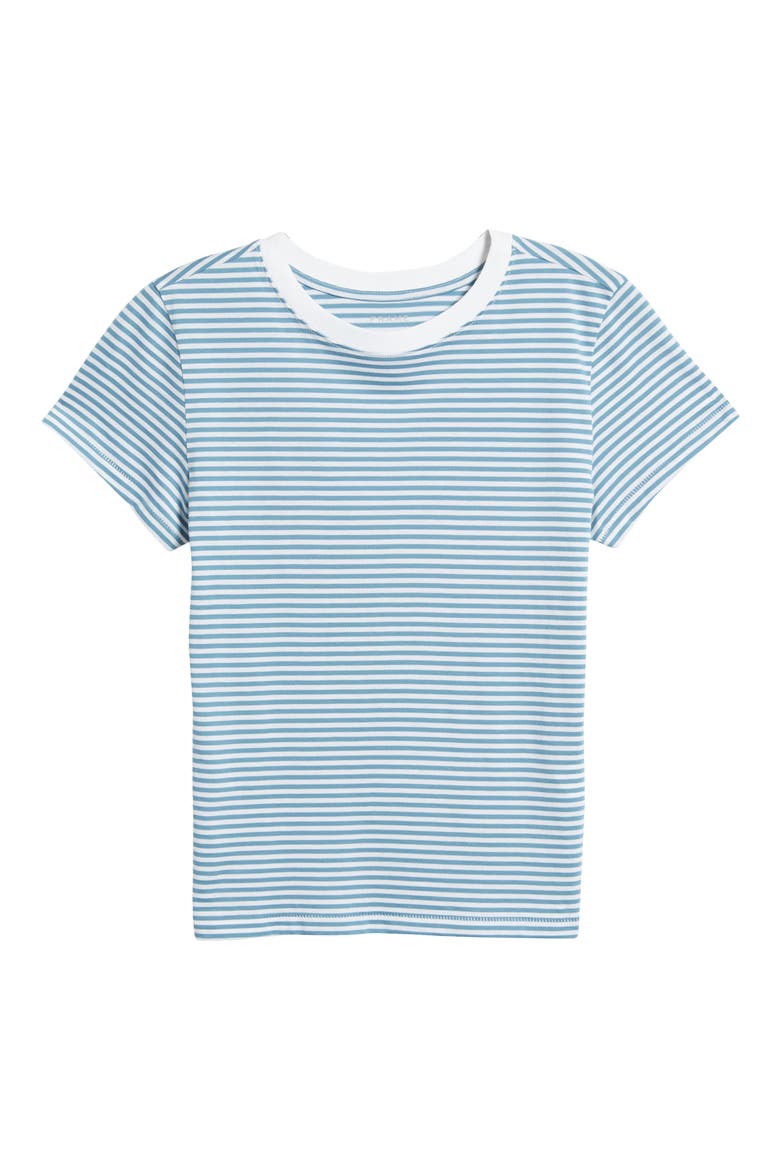 Stripe Fitted T-Shirt, Alternate, color, SKY BLUE MULTI