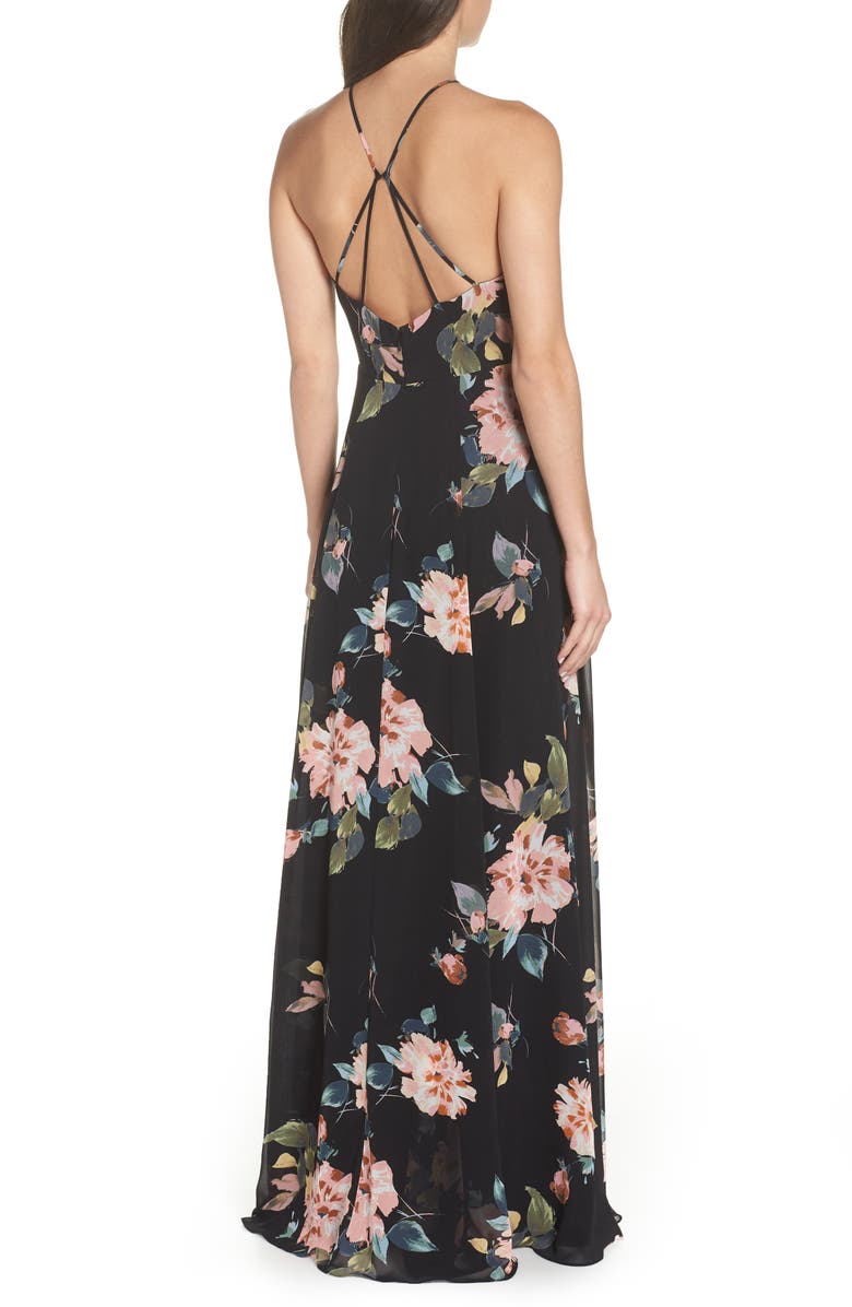 Jenny Yoo Collection Kayla Ohana Print Gown, Alternate, color,