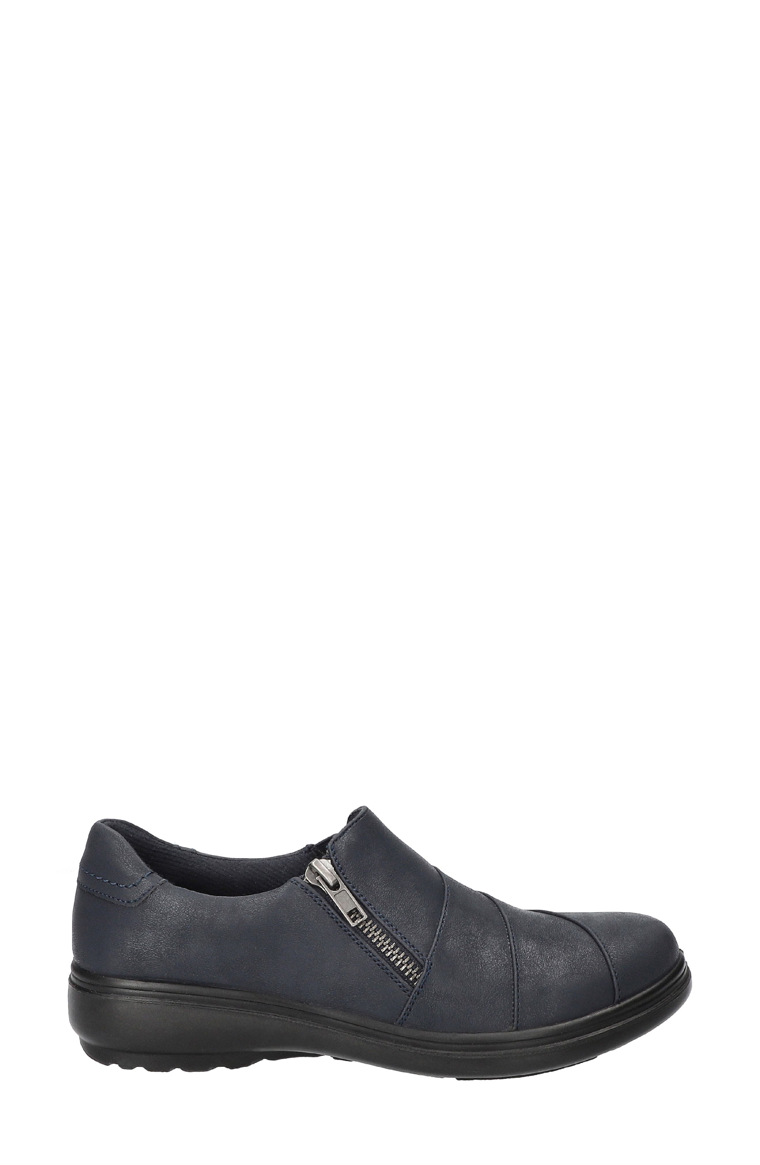 Keekay Faux Leather Flat, Alternate, color, NAVY MATTE