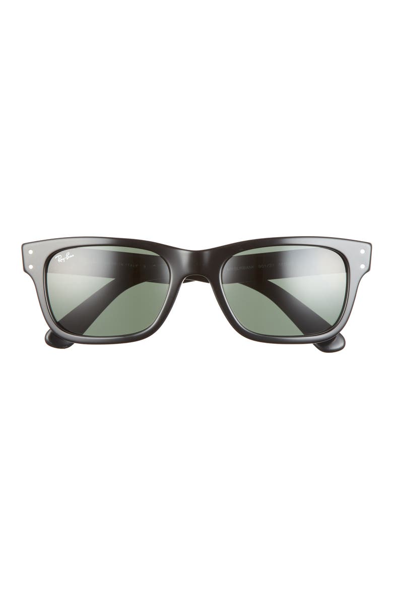 55mm Rectangular Sunglasses, Main, color, BLACK/ GREEN