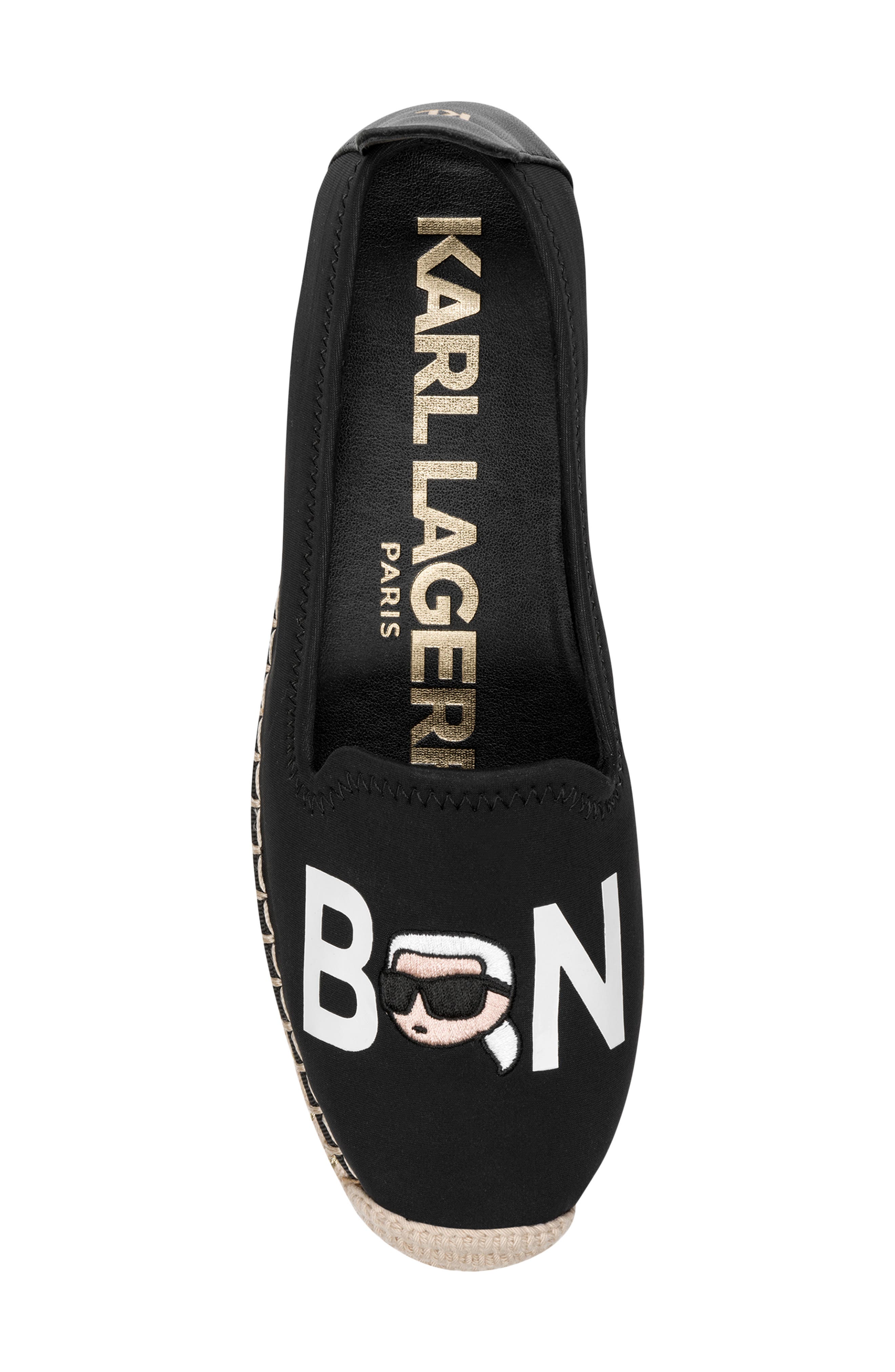 KARL LAGERFELD PARIS Michaela Bonjour Espadrille, Alternate, color, Black