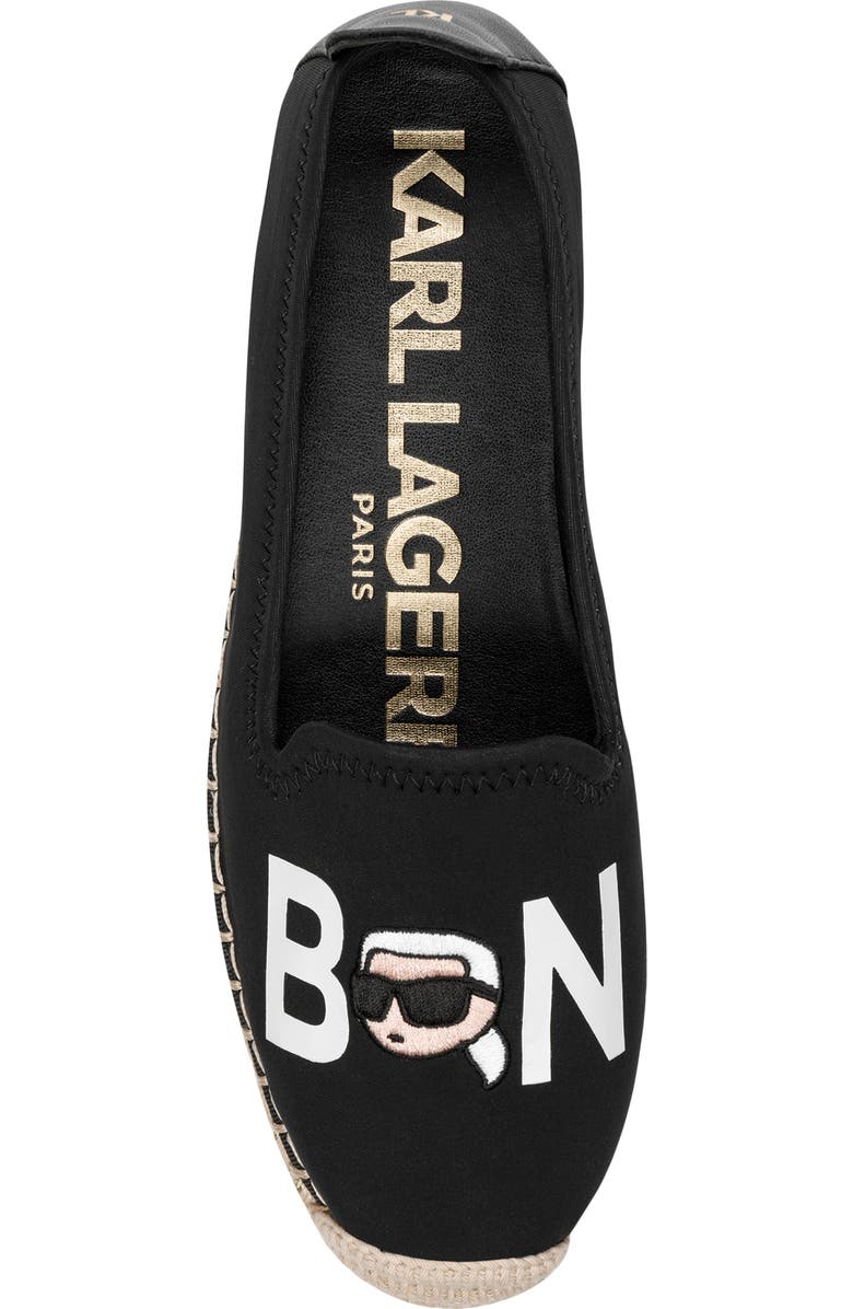 KARL LAGERFELD PARIS Michaela Bonjour Espadrille, Alternate, color, Black
