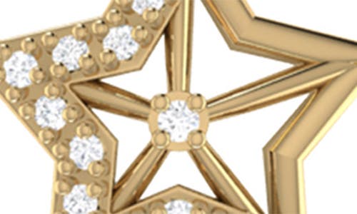 Luvmyjewelry Diamond Shooting Star Comet Earrings