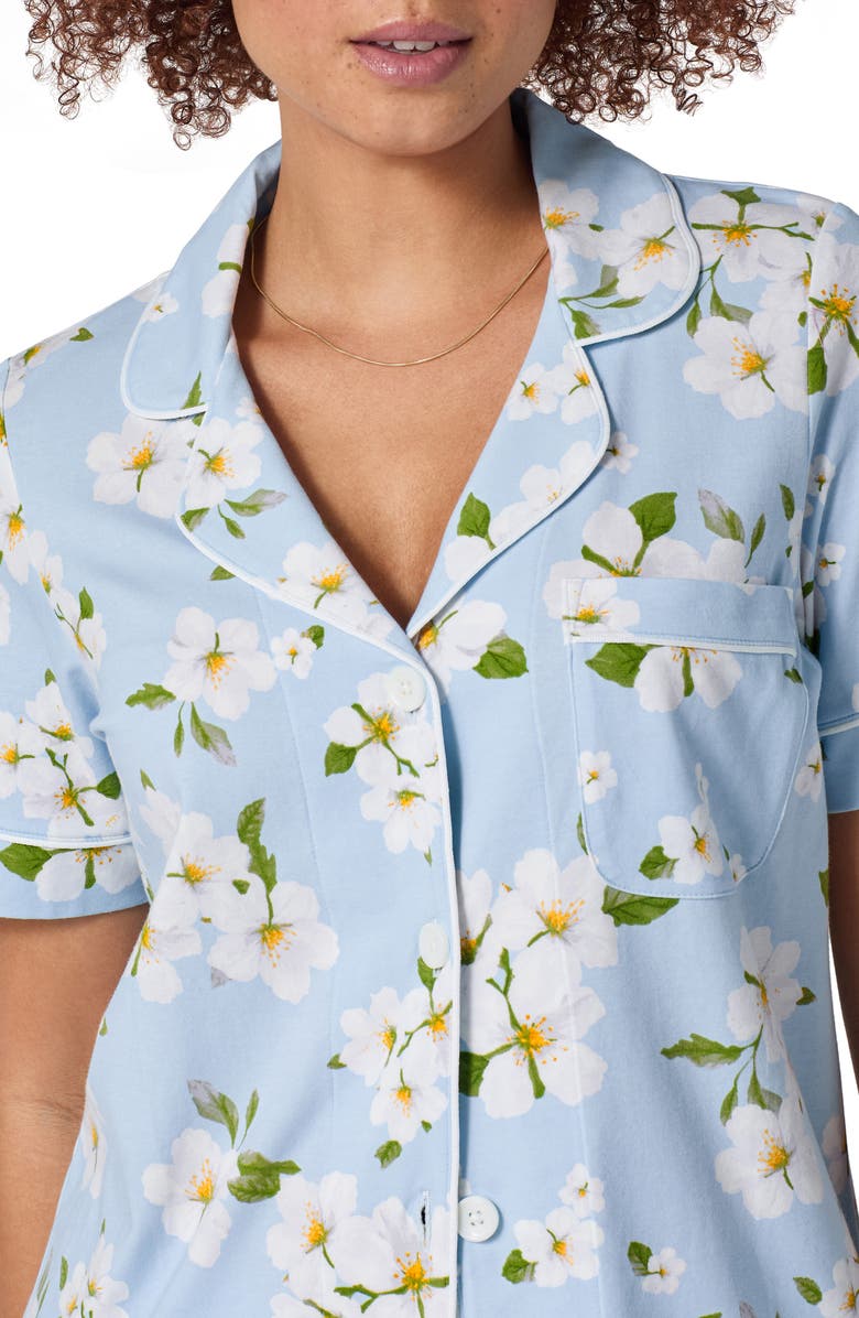 BedHead Pajamas Stretch Cotton Jersey Pajamas, Alternate, color, Magnolia Breeze