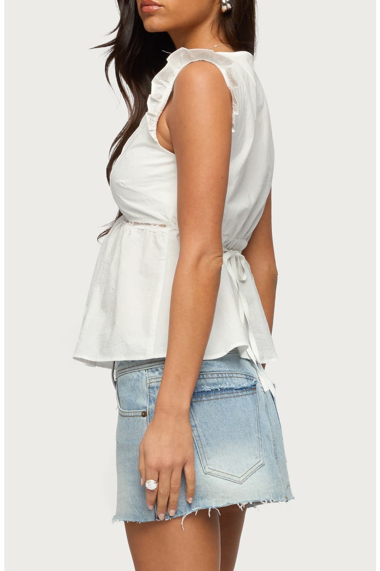 Meadow Pintuck Lace Top, Alternate, color, WHITE
