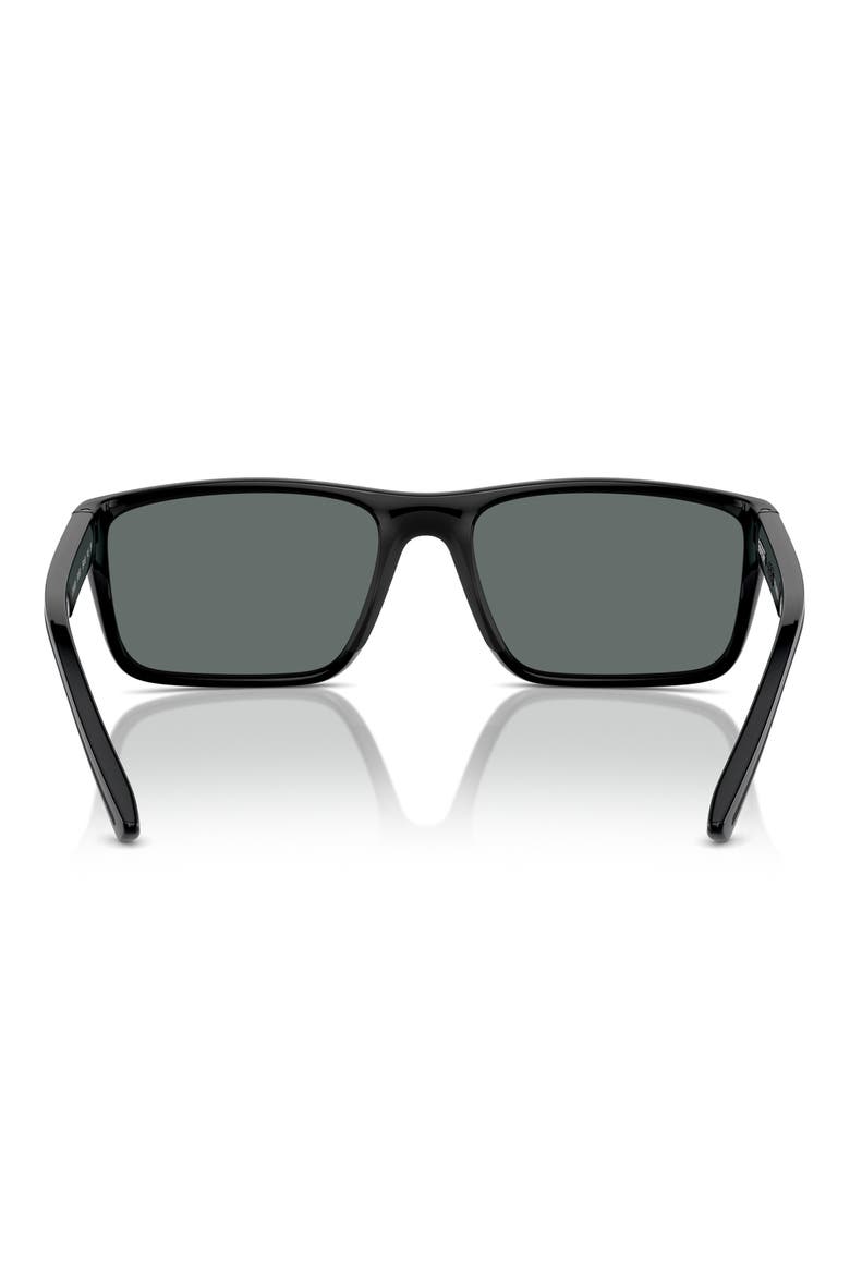 x Scuderia Ferrari 59mm Rectangular Sunglasses, Alternate, color, BLACK