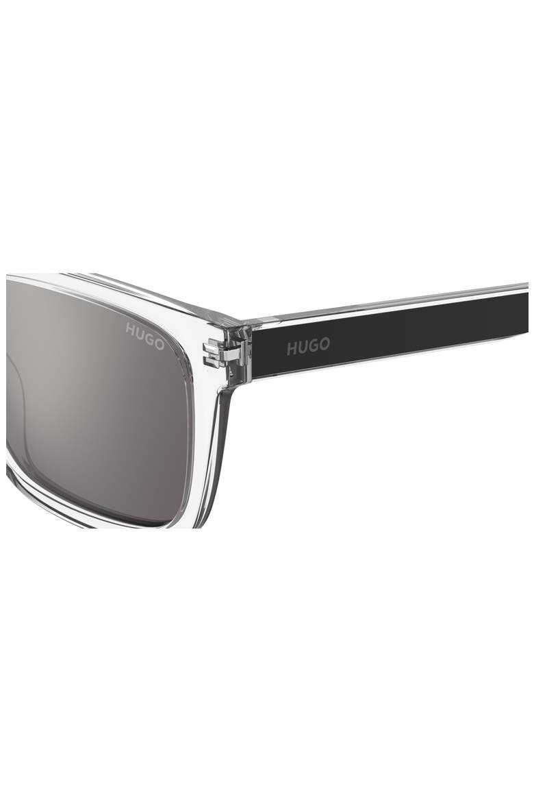 Gender Inclusive HG 1297/S 54mm Square Sunglasses, Alternate, color, CLEAR