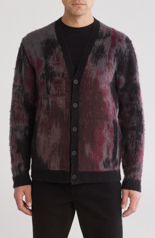 John Varvatos Dio Regular Fit Jacquard Cardigan Sweater
