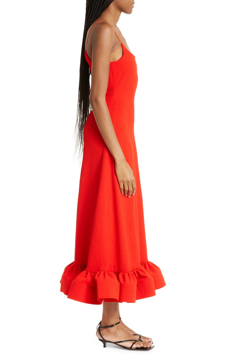 Dire Ruffle Hem Maxi Dress, Alternate, color, ORANGE