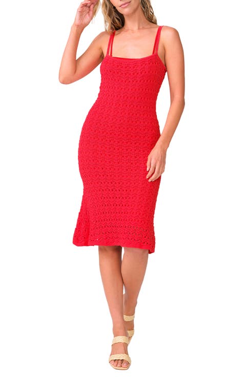 Peggy Sleeveless Crochet Cover-Up Dress