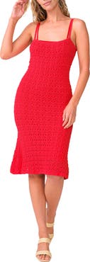 PQ SWIM Peggy Sleeveless Crochet Cover-Up Dress