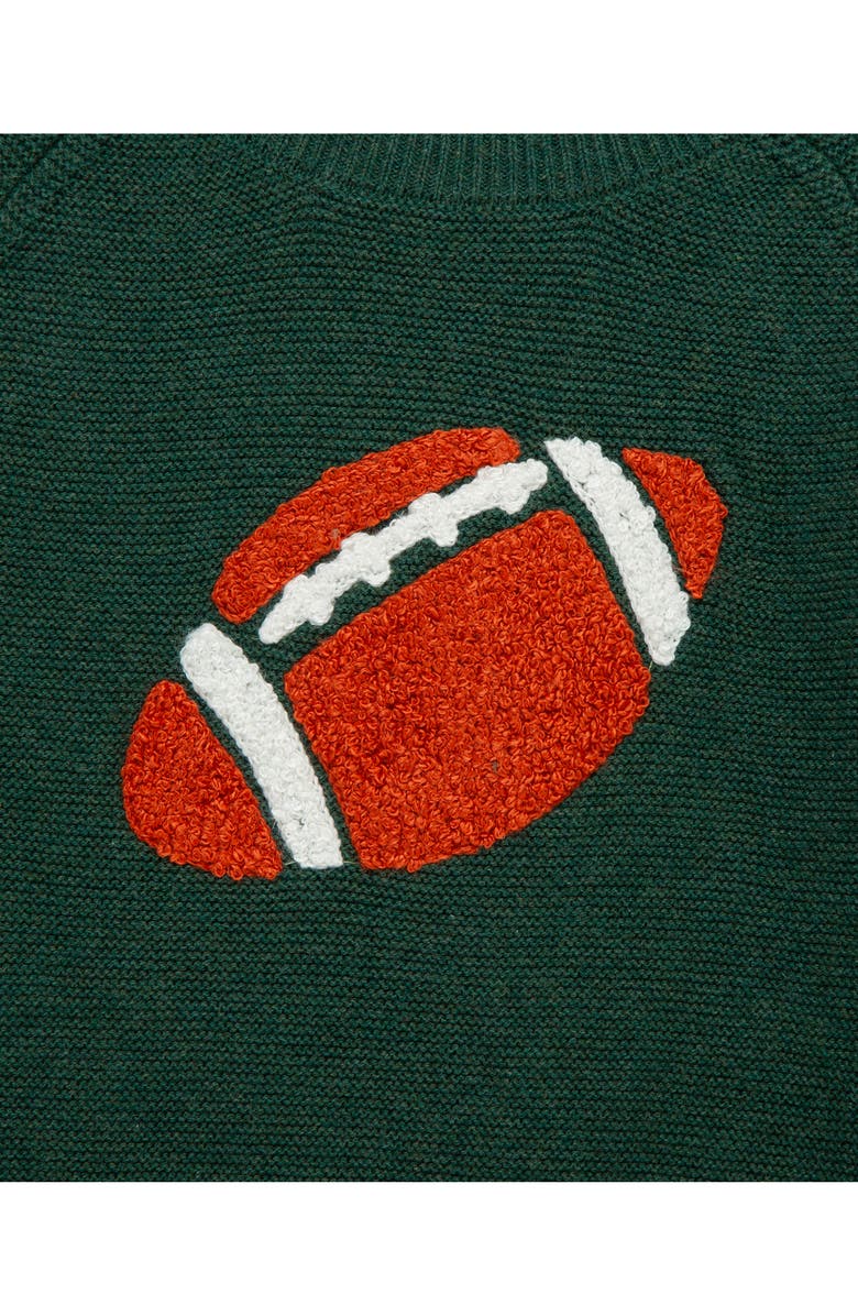 Little Me Football Cotton Sweatshirt & Sweatpants Set, Alternate, color, Green