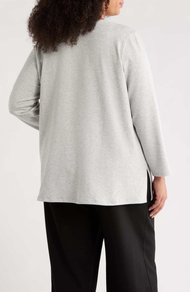 Eileen Fisher Long Sleeve Tunic Top, Alternate, color, Dark Pearl