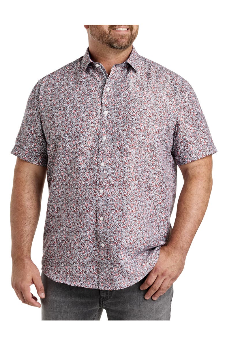 Synrgy by DXL Big & Tall Microfiber Floral Sport Shirt, Main, color, 