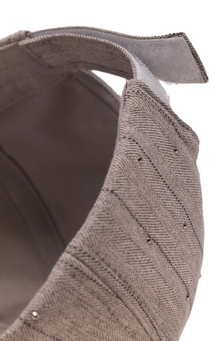 maje Printed cotton hat, Alternate, color, Light Grey