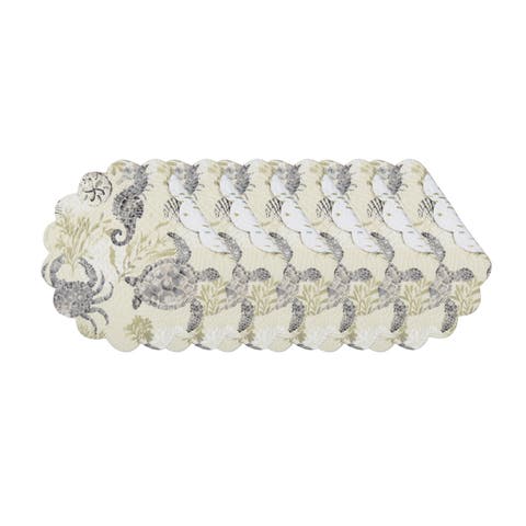 Cannon Beach Round Placemats Set of 6, 17"