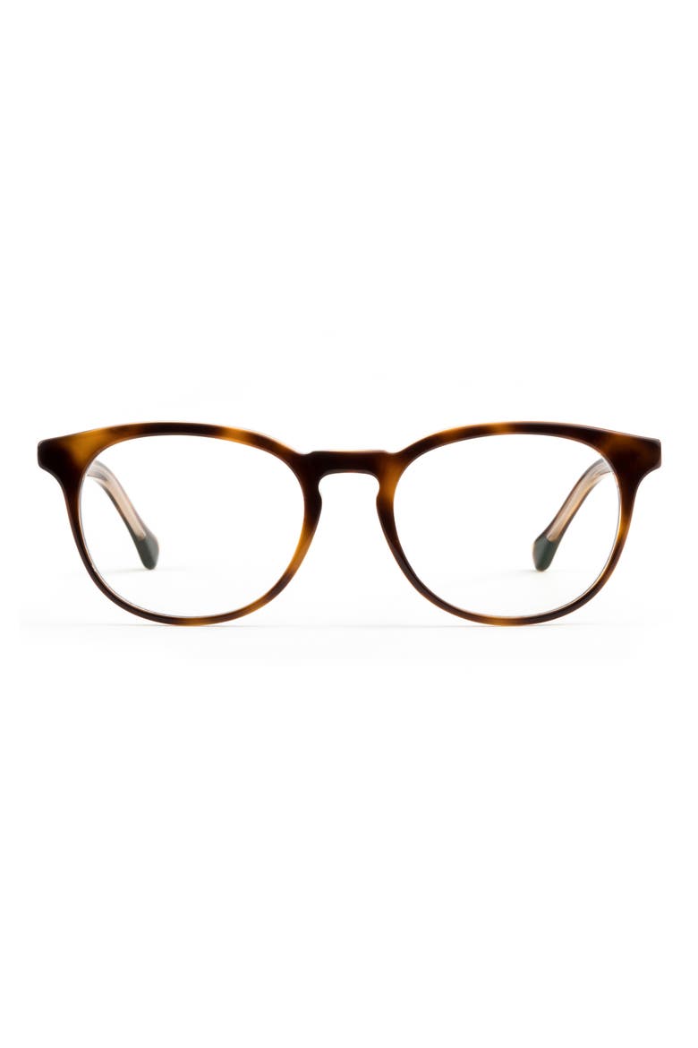 Roebling 49mm Round Blue Light Glasses, Main, color, SAZERAC CRYSTAL/ CLEAR