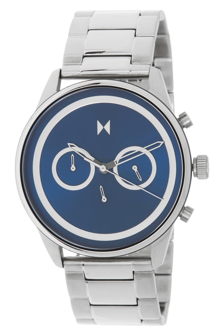 Powerlane Chronograph Bracelet Watch, 43mm, Main, color, SILVER