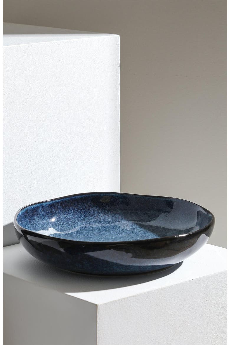 Mirella Stoneware 4-Piece Pasta Bowl Set, Alternate, color, Blue