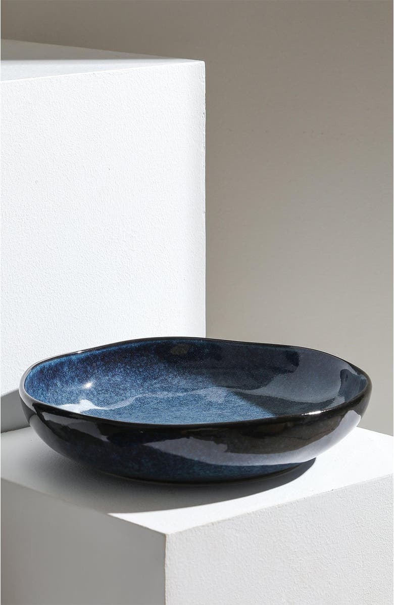 Stone Lain Mirella Stoneware 4-Piece Pasta Bowl Set, Alternate, color, Blue