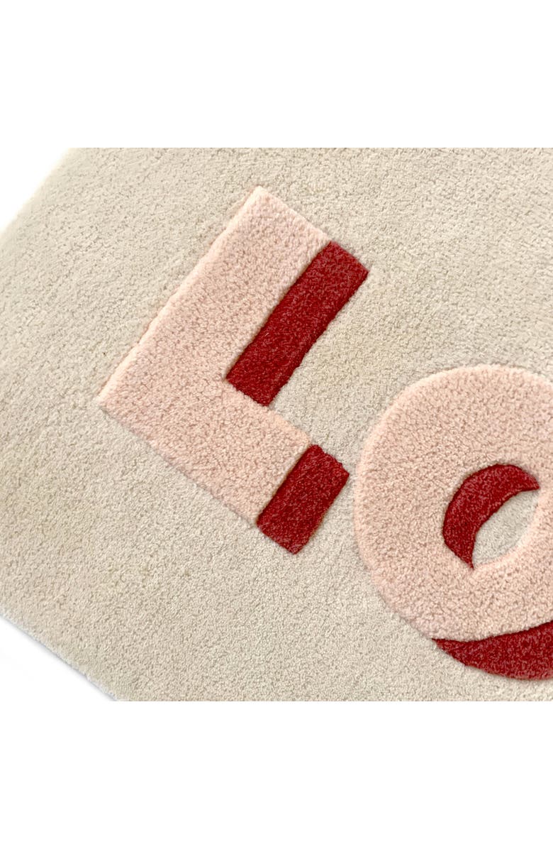 Maison Deux Love Rug, Alternate, color, Cream / Red Print