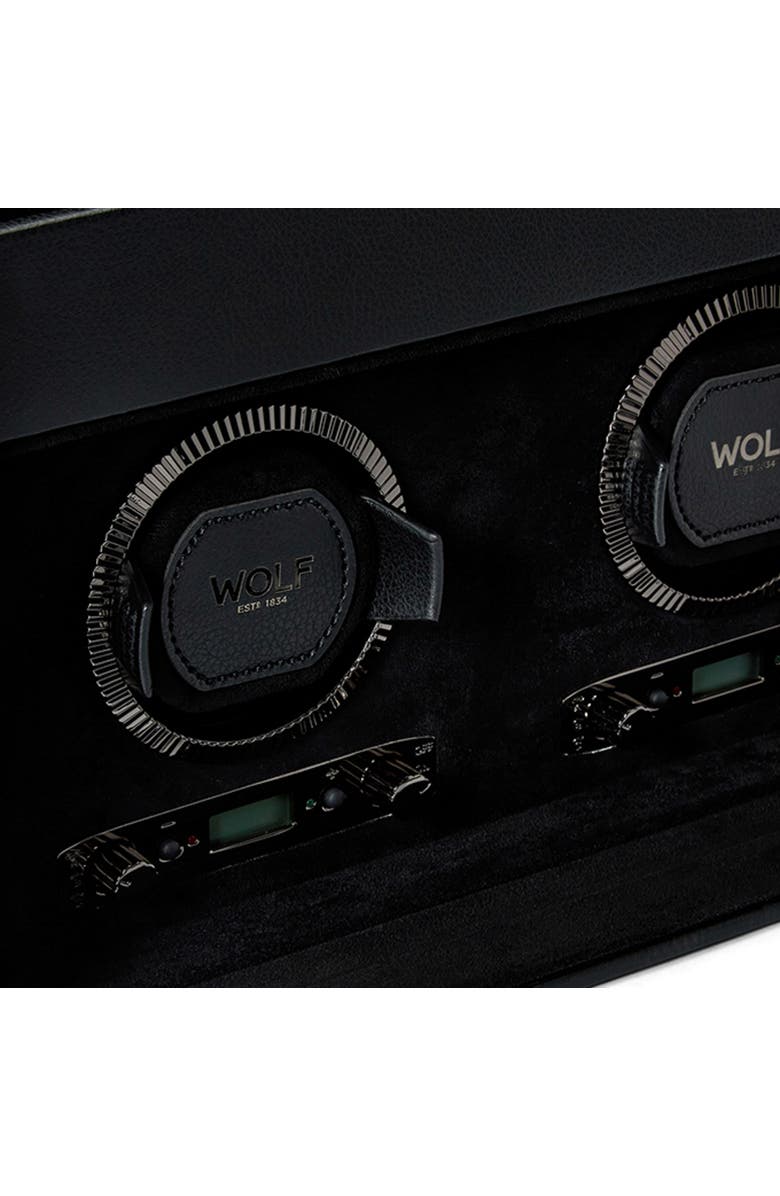 WOLF British Racing Double Watch Winder with Storage, Alternate, color, Black