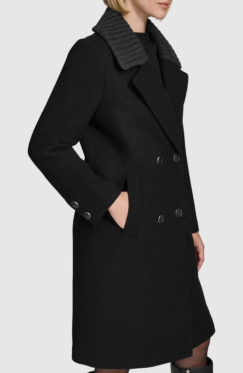 Andrew Marc Sloane Wool Blend Walker Coat, Alternate, color, Black