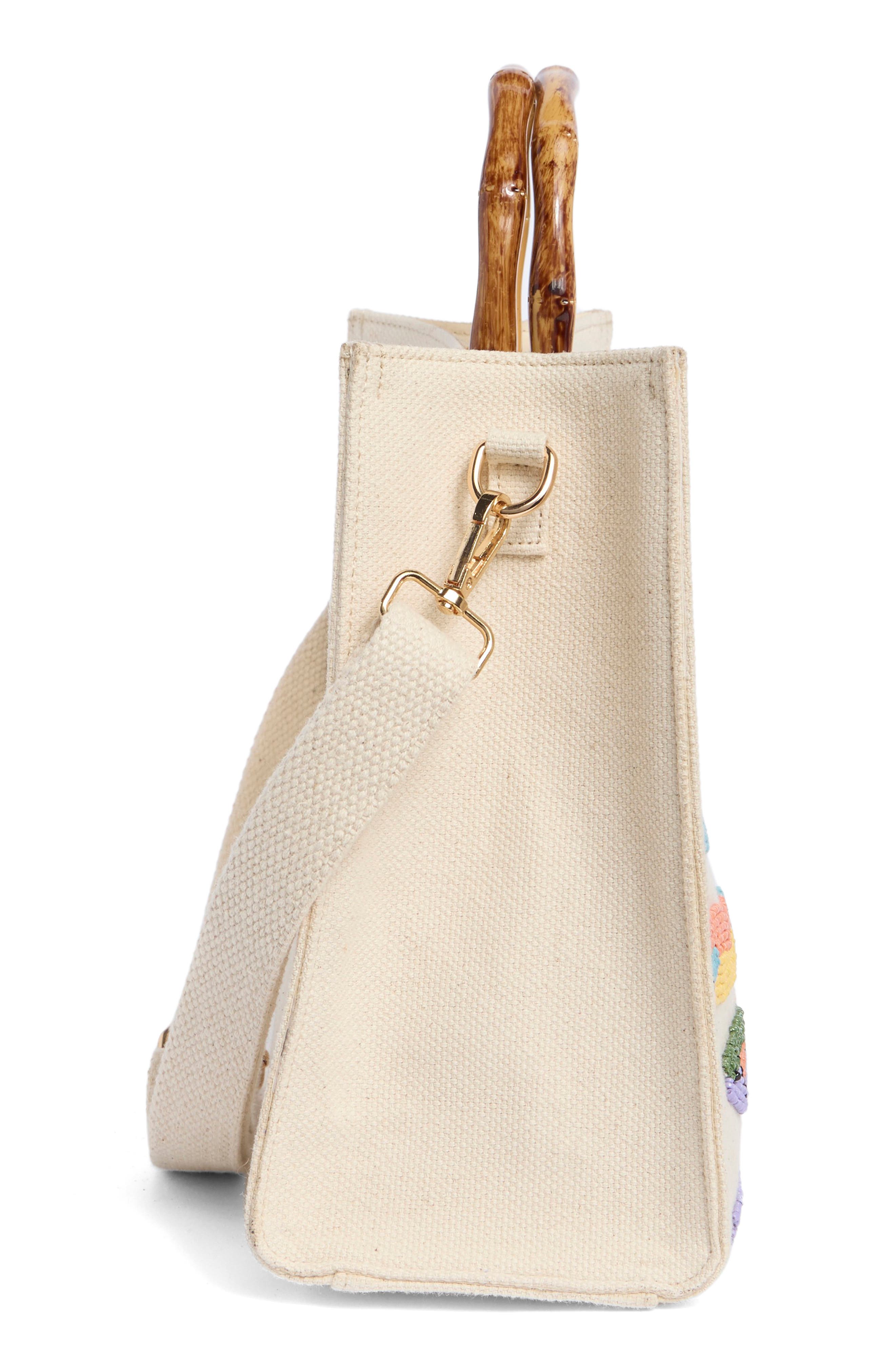 Collection XIIX Beaded Sardine Top Handle Bag, Alternate, color, Natural