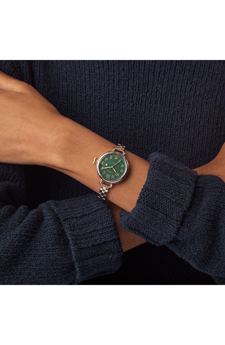 Shinola The Birdy Bracelet Watch, 34mm, Alternate, color, 