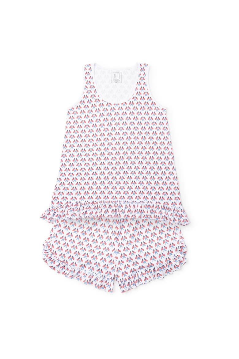 Mallory Women's Pajama Short Set, Main, color, Stars, Stripes, and Bows