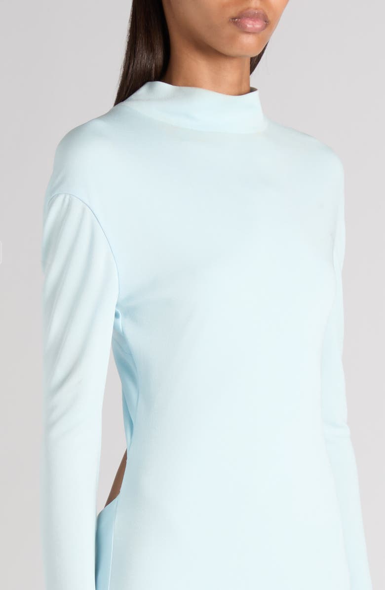 TOM FORD Open Back Long Sleeve Fluid Jersey Gown, Alternate, color, Frost