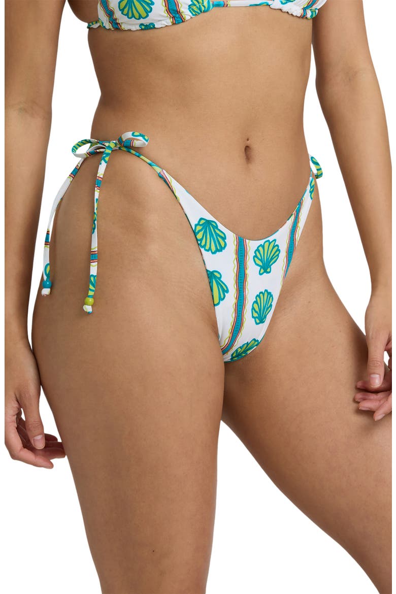Salty Waves Reversible Tanga Side Tie Bikini Bottoms, Alternate, color, SALT CRYSTAL