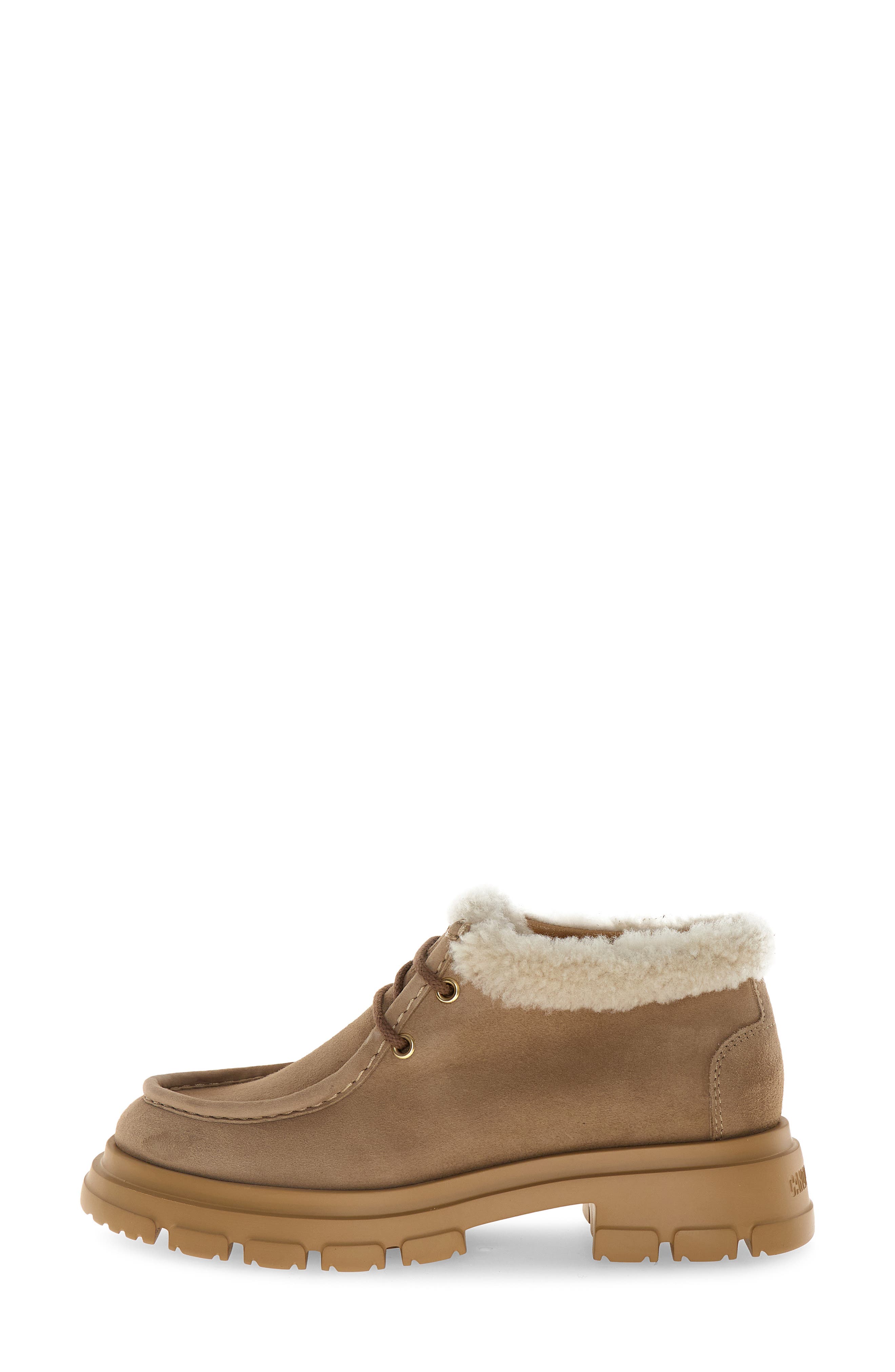 Chado London Faux Shearling Bootie, Alternate, color, CAPPUCCINO