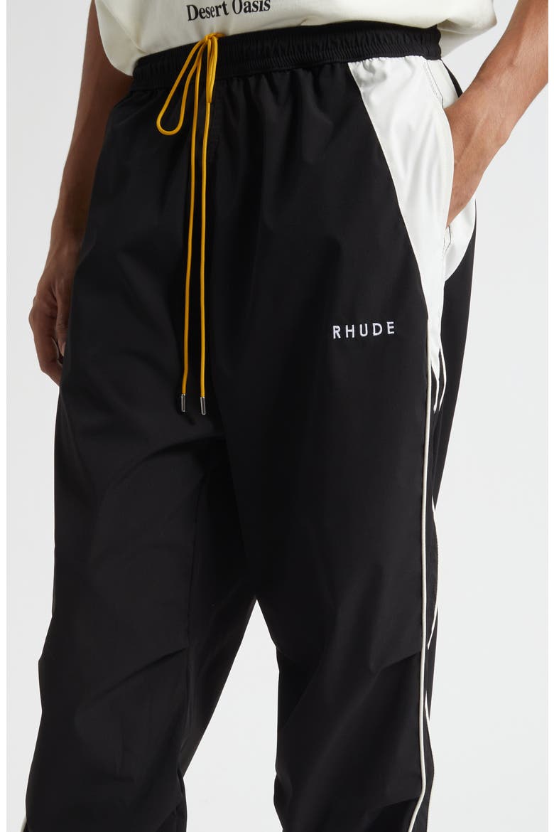 Ramona Piped Track Pants, Alternate, color, BLACK / WHITE