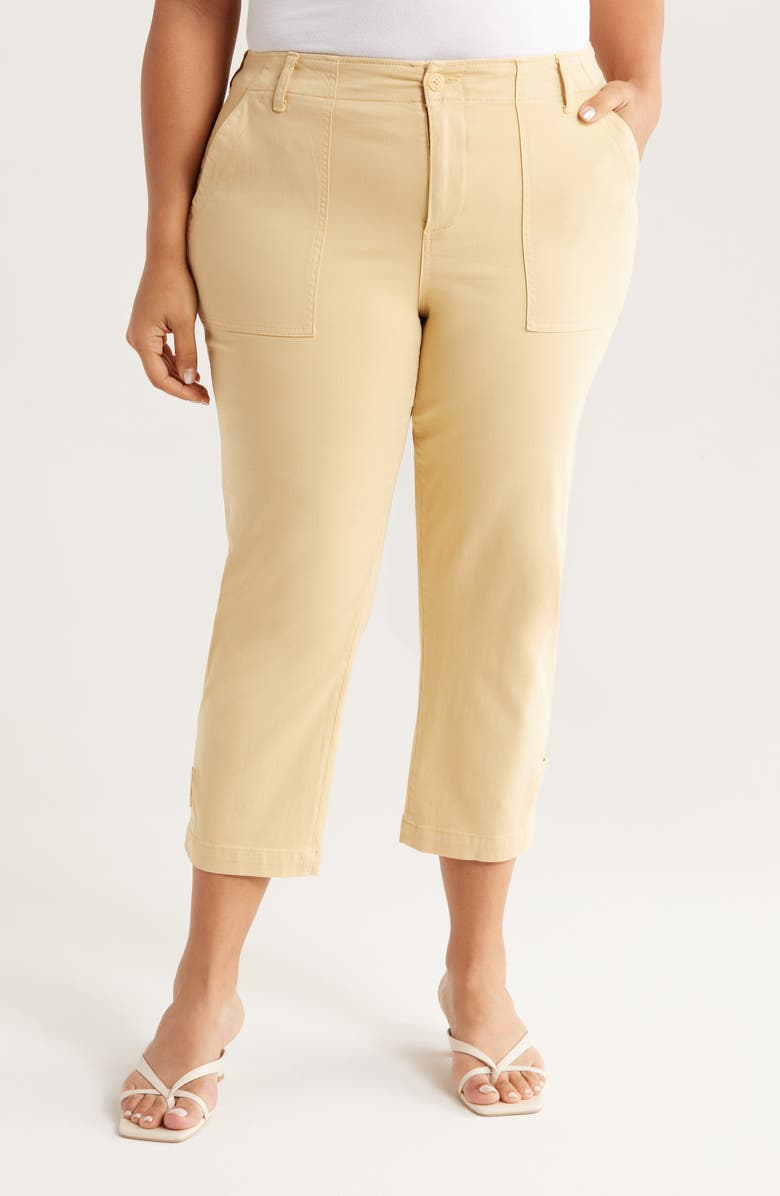 Liverpool Los Angeles Utility Crop Wide Leg Cargo Pants, Main, color,