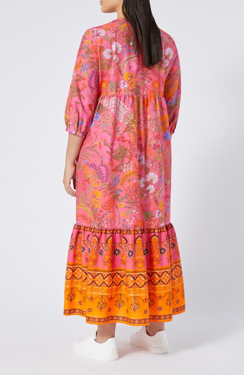 MARINA RINALDI MARINA RINALDI STECCA PRINT TIERED MAXI DRESS
